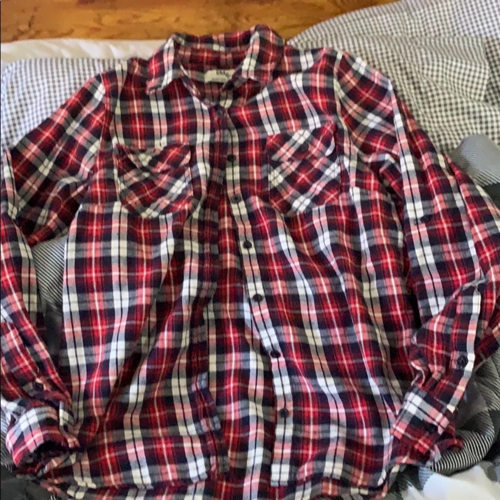 Plaid flannel women's shirt